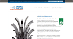 Desktop Screenshot of gesco-biegetechnik.de
