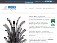 Tablet Screenshot of gesco-biegetechnik.de